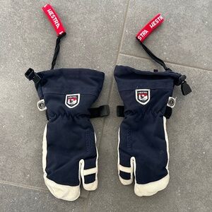 Kids' Army Leather Heli Ski Jr. 3-Finger Mitt